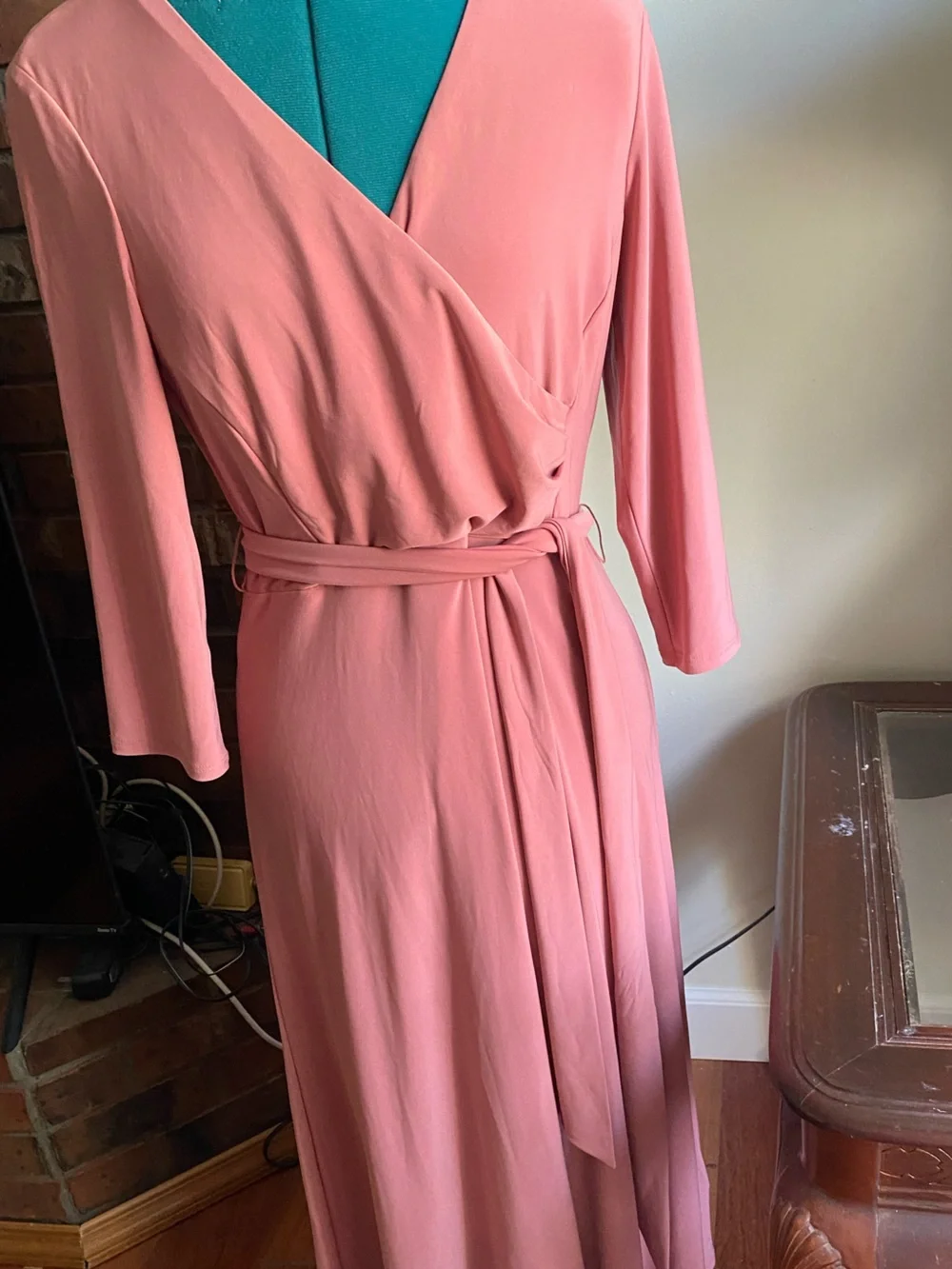 Ralph Lauren Rose Wrap Jumpsuit with Waist Tie